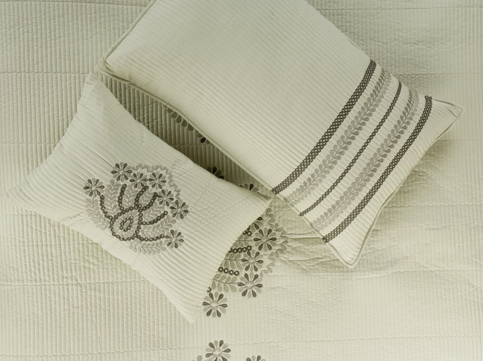 Damask Ivory Beige Pillow